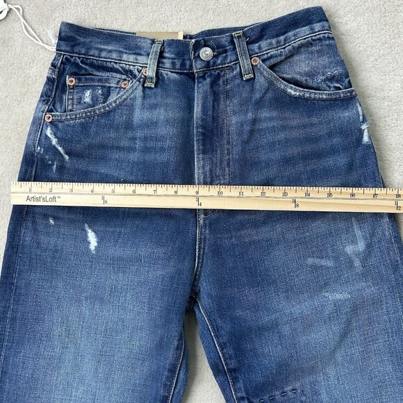 Levis Women’s 26 701 LVC 1950 Selvedge Jean High Waist Patchwork Big E Denim - Picture 13 of 14
